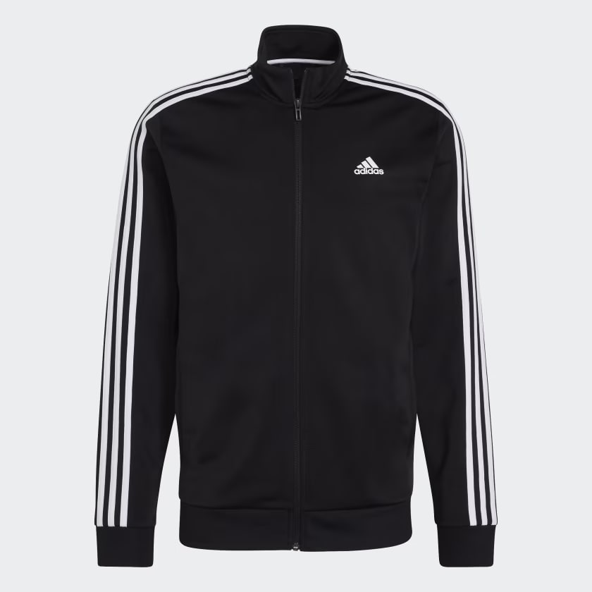 GIACCA TUTA BASIC 3 STRIPES FLEECE BLACK