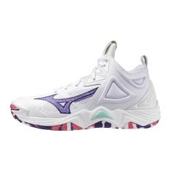 foto MIZUNO WAVE MOMENTUM 3 MID WHITE VIOLET INDIGO CAMELLIA